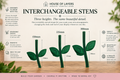 Garden Stem Set of 3 | 150mm, 225mm & 300mm Reversible Stems