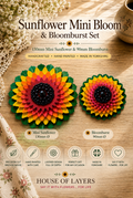 Sunflower Mini Bloom + Bloomburst | Matching Garden Collection Flower Set